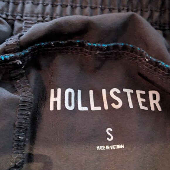 Hollister Activewear Shorts Elastic Drawstring Waist Pull-On Workout Black - Picture 8 of 9